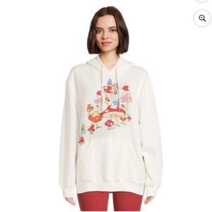 Cream Graphic Hoodie with Colorful Design
